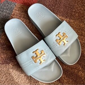 Tory Burch Everly Anatomic Cloud Calf Leather Slides